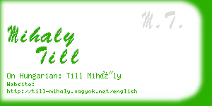 mihaly till business card